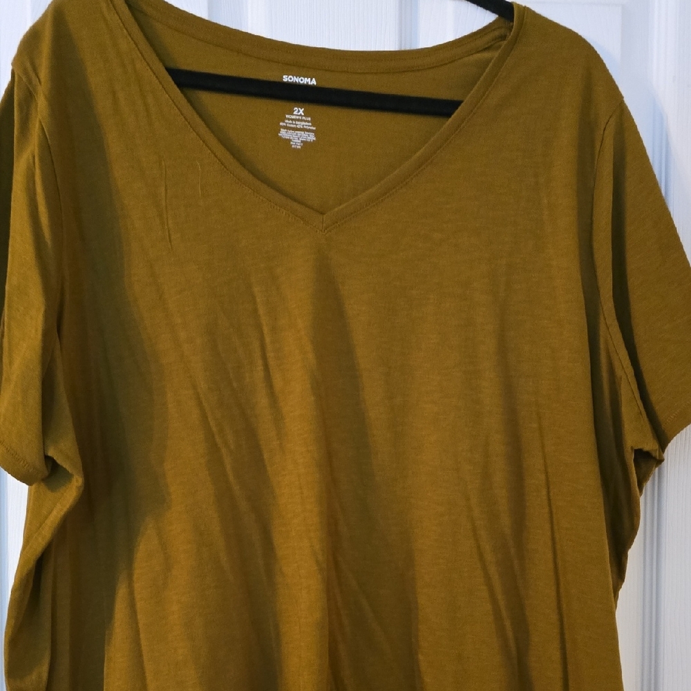 Sonoma Women's Mustard Short Sleeve Tee